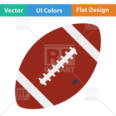 400x400 Flat Design Icon Of American Football Ball In Ui Colors Vector