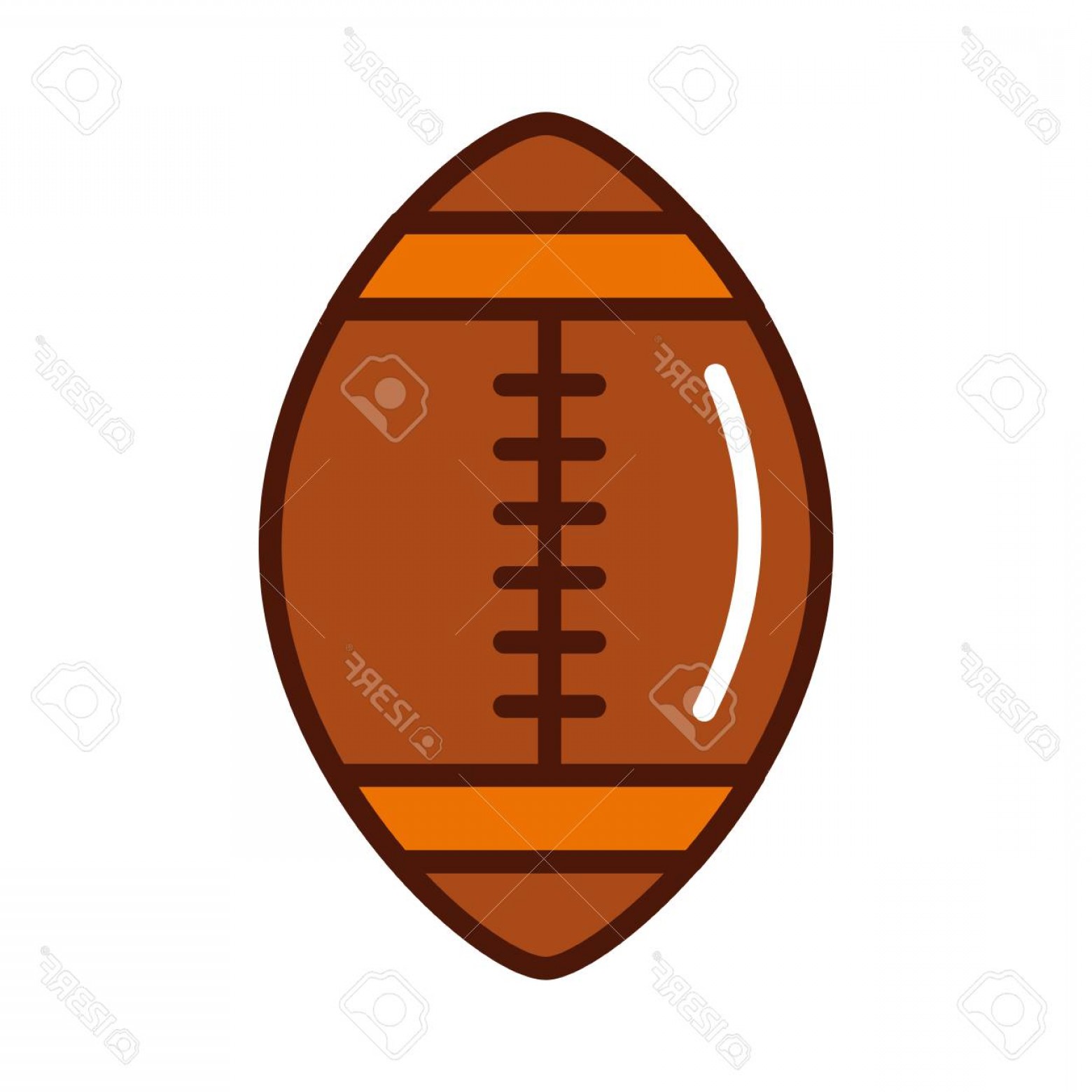1560x1560 Photostock Vector Brightly American Football Ball Cartoon Vector
