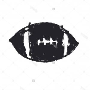 300x300 Stock Photo Grunge American Football Ball Football Vector Icon