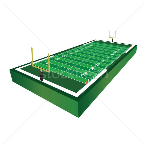 600x600 American Football Field Illustration Vector Illustration