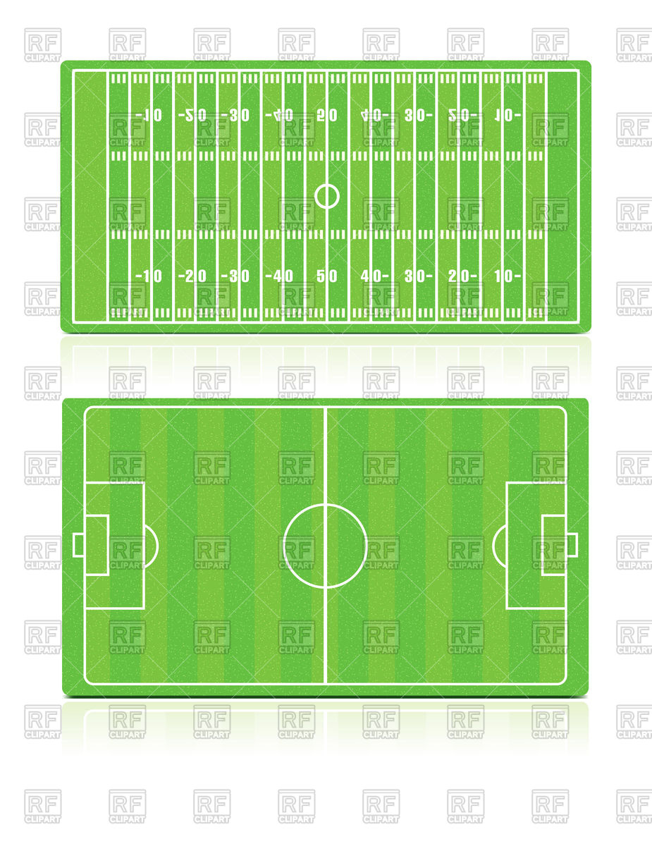 925x1200 Soccer And American Football Fields Vector Image Of Sport
