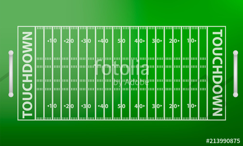 500x300 Top View American Football Field Concept Background Realistic