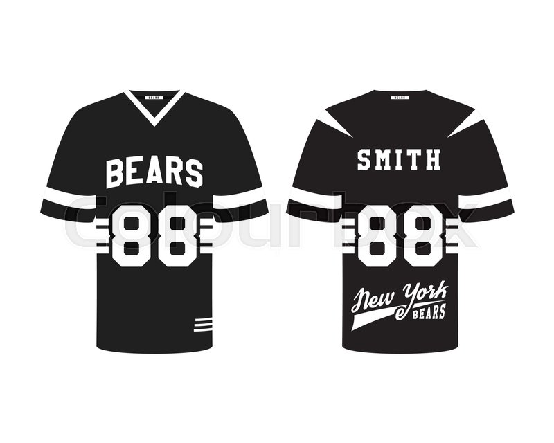 800x640 American Football Uniform, T Shirt Stock Vector Colourbox