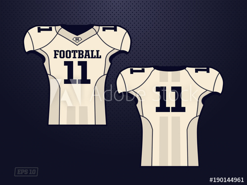 500x375 Modern Professional Vector Jersey Player American Football