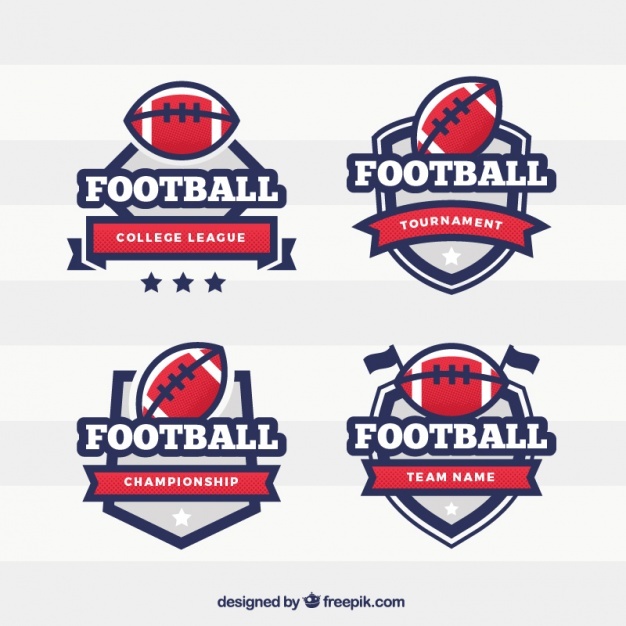 626x626 Pack Of American Football Shield Badges Vector Free Download