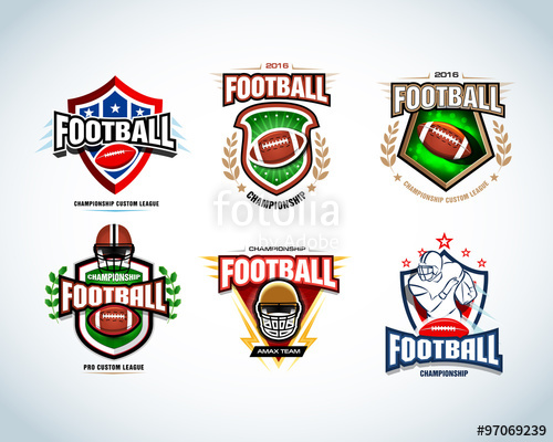 500x400 American Football Logo Templates, Badge, Crests, T Shirt, Label
