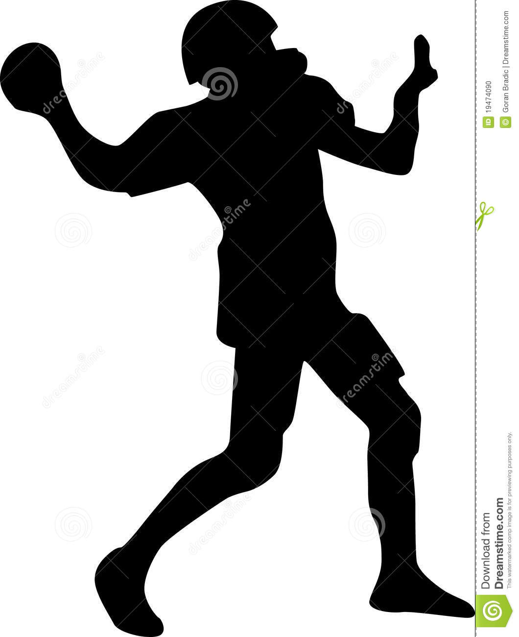 American Football Player Silhouette Vector Free