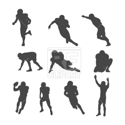 400x400 American Football Players, Silhouettes Free Vector Image Vector