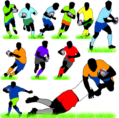 418x413 American Football Silhouettes Vector Free Vector In Encapsulated