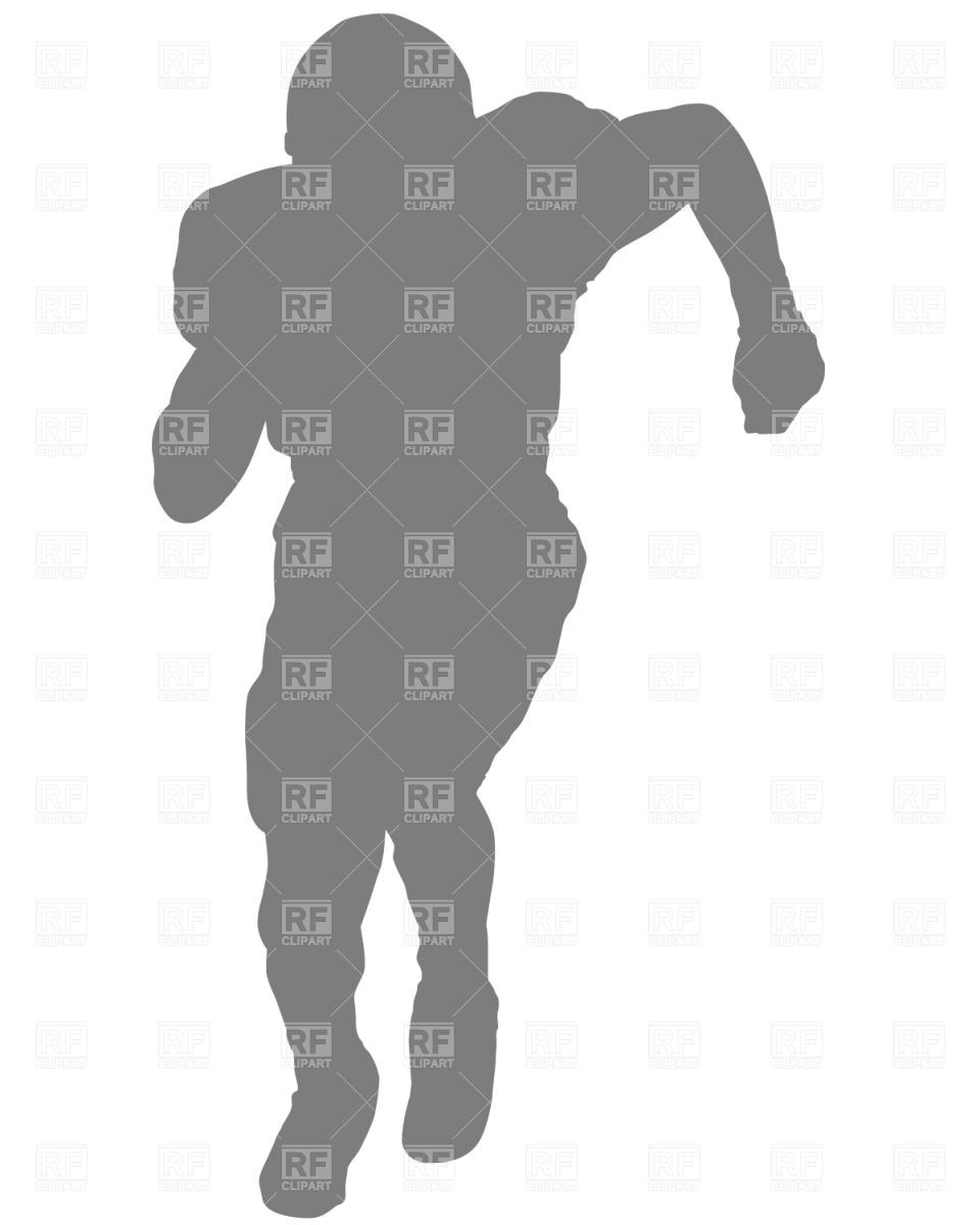 960x1200 Running American Football Player Silhouette Vector Image Of People