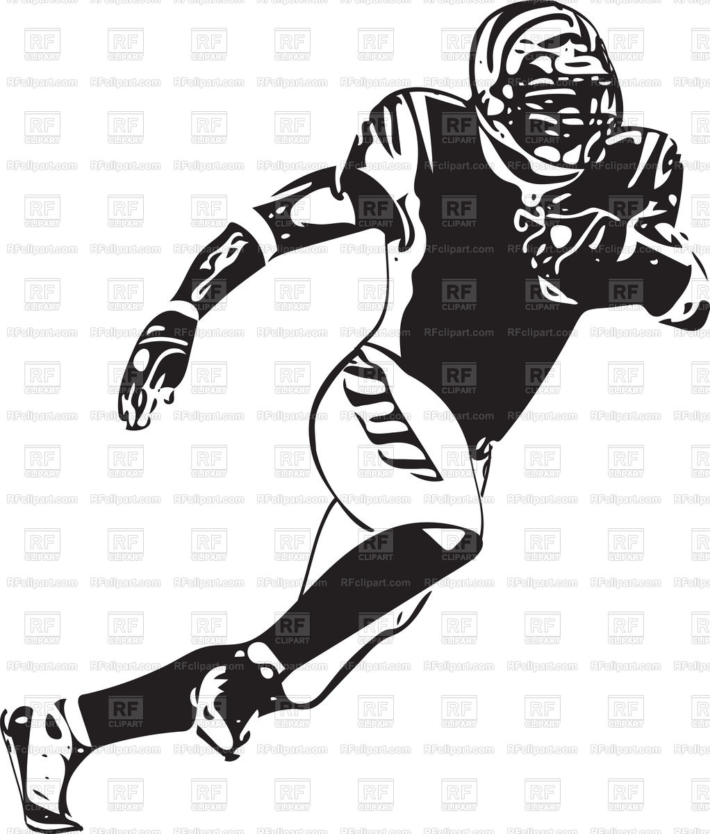 1022x1200 American Football Player Illustration Vector Image Of People