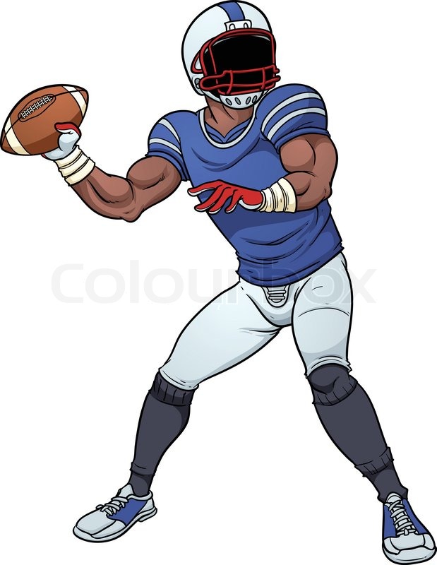 619x800 American Football Player Vector Stock Vector Colourbox