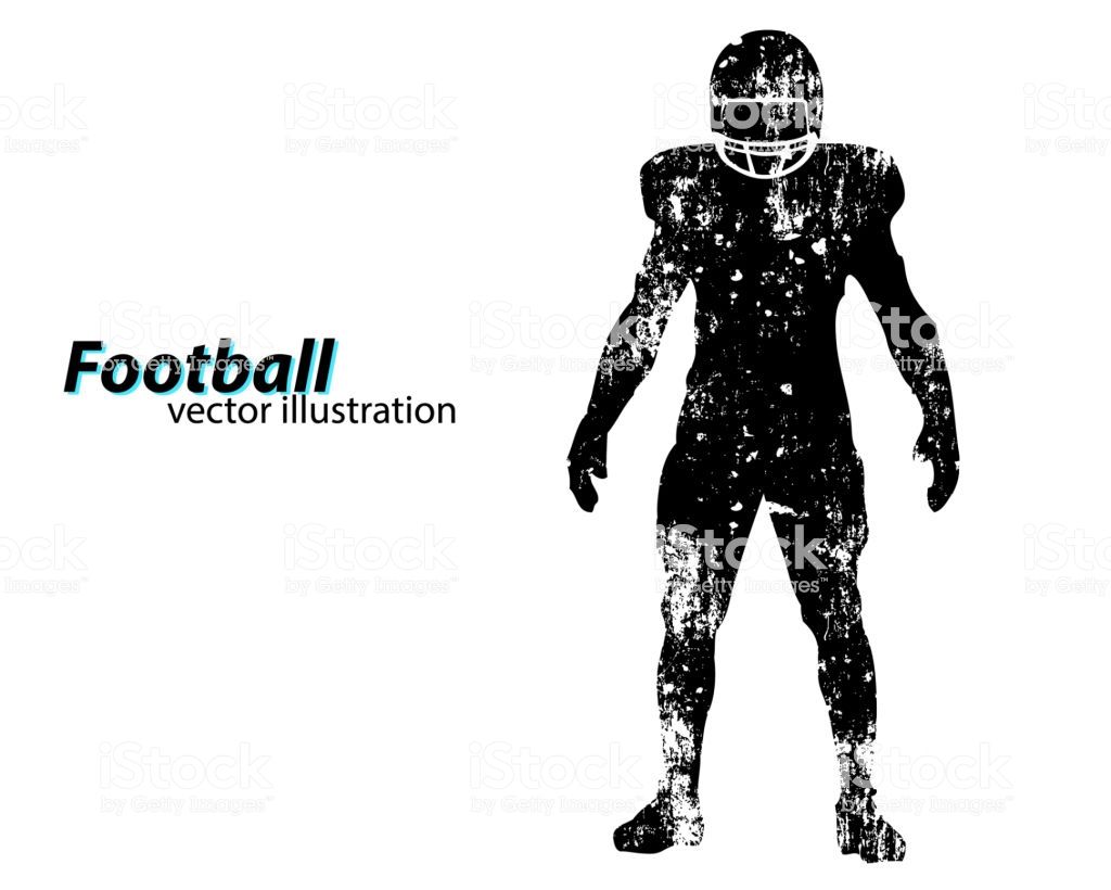 1024x820 Silhouette Of A Football Player Background And Text On A Separate