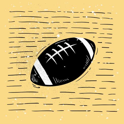 Hand Drawn American Football Silhouette Vector 490x490 Hand Drawn American Football Silhouette Vector