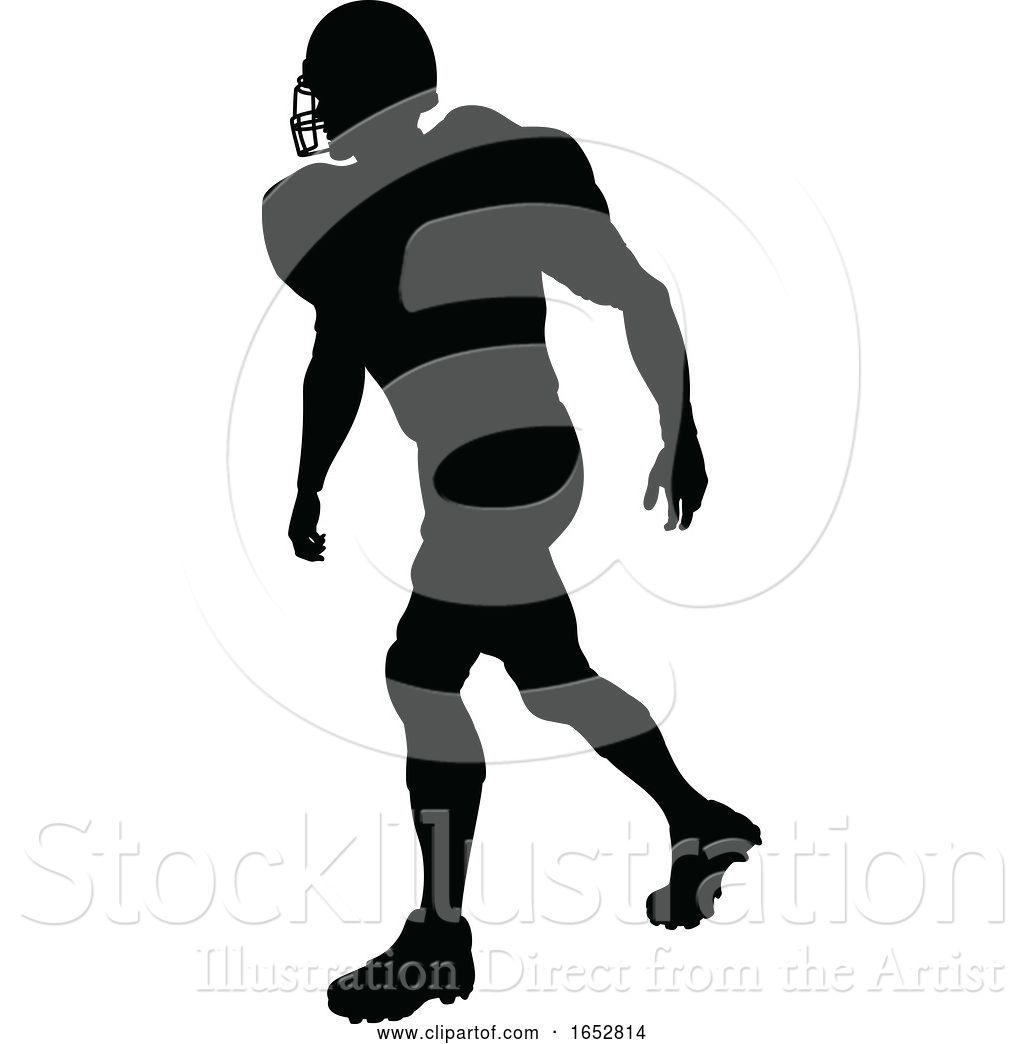 Vector Illustration Of Silhouette American Football Player 1024x1044 Vector Illustration Of Silhouette American Football Player