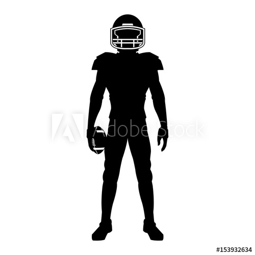 American Football Silhouette Vector at Vectorified.com | Collection of ...