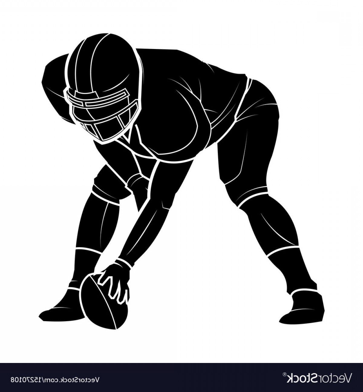 American Football Silhouette Vector at Vectorified.com | Collection of ...