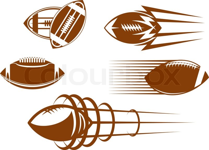 800x576 Rugby And American Football Symbols Stock Vector Colourbox