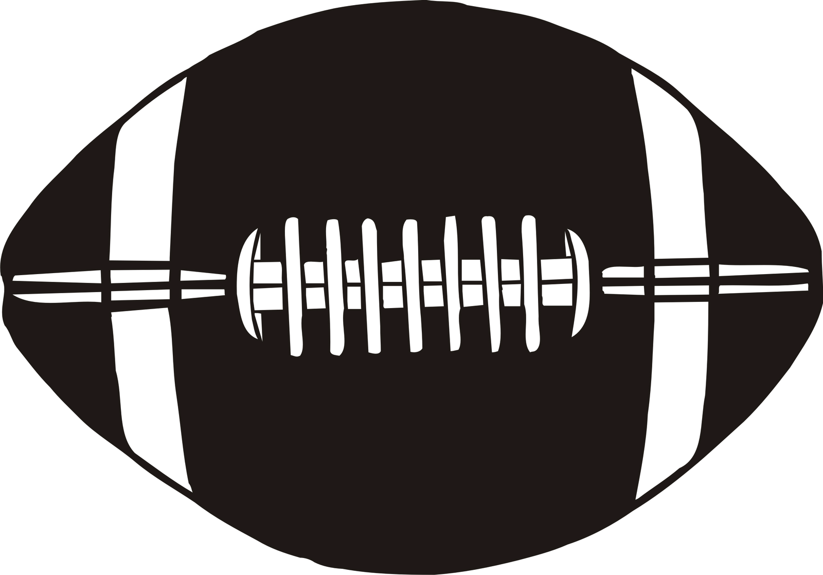 1600x1118 Football Stitch Cliparts