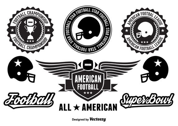 572x407 American Football Badges And Elements Vector Free Vector