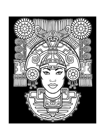 366x488 Pagan Goddess Motives Of Art Native American Indian Vector