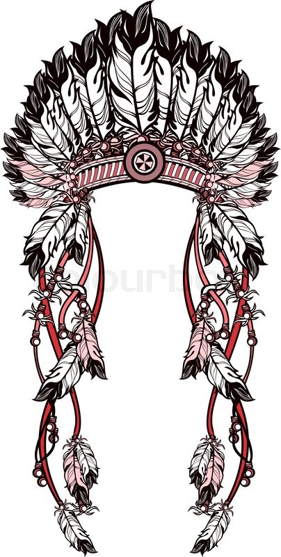 404x800 Vector Illustration American Indian Stock Vector Colourbox