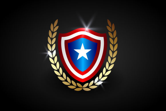 American Shield Vector Template Graphic 580x386 American Shield Vector Template Graphic