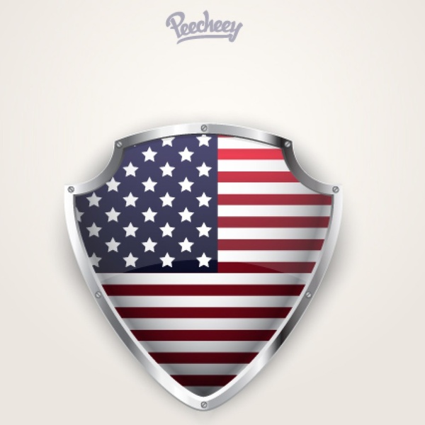 Shiny American Shield Hanging On The Wall Free Vector In Adobe 600x600 Shiny American Shield Hanging On The Wall Free Vector In Adobe