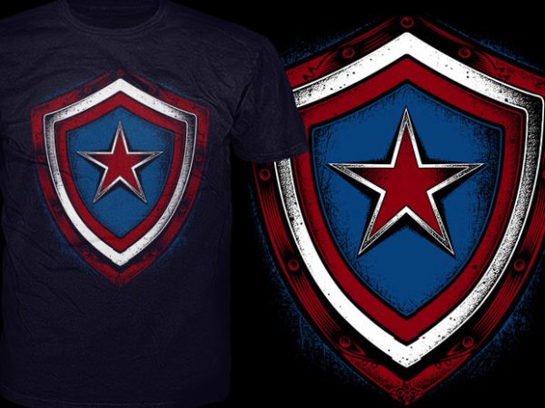 American Shield T Shirt Vector 600x450 American Shield T Shirt Vector