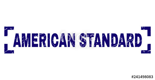 500x260 American Standard Tag Seal Print With Corroded Texture Text Label