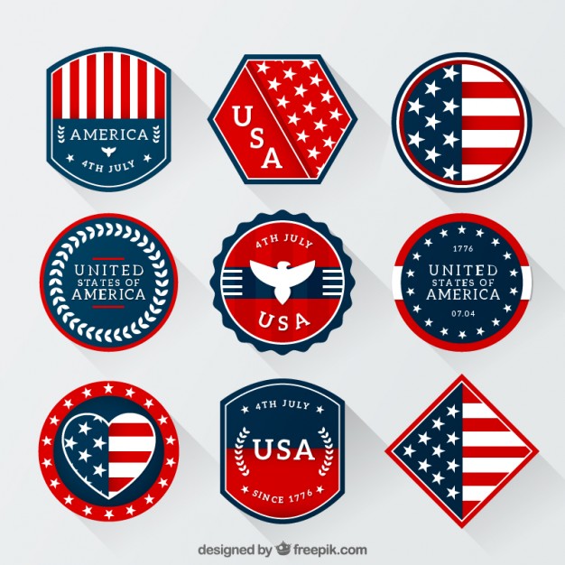 626x626 American Badges Pack Vector Free Download