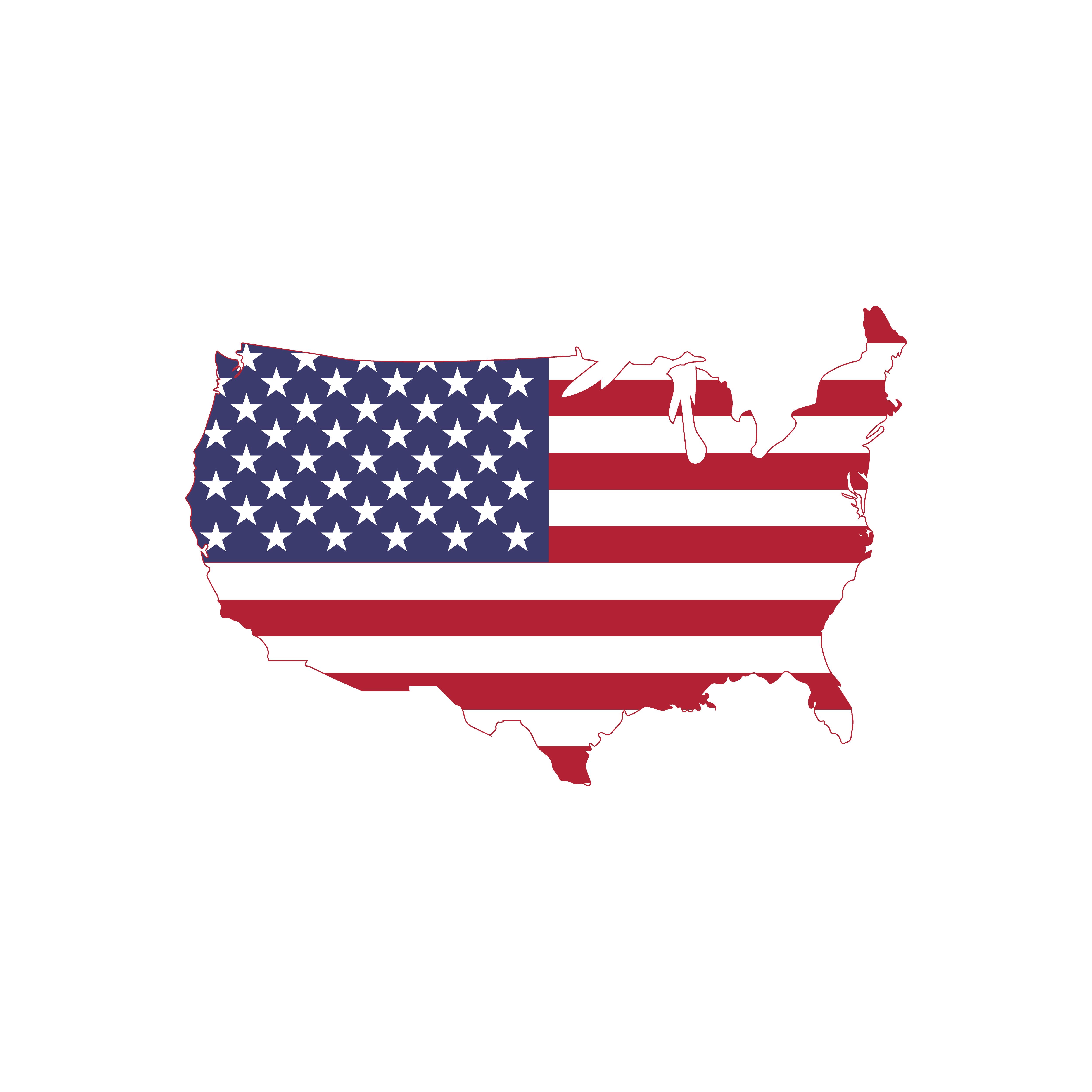 5000x5000 American Flag Vector On American Map, Usa Map With Flag