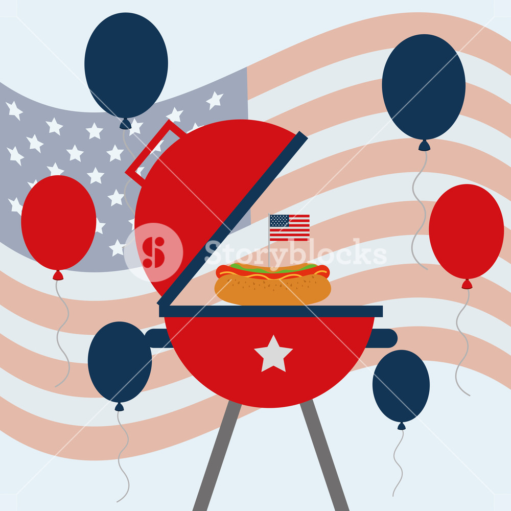 1000x1000 Food American Independence Day Usa Flag Background Grill