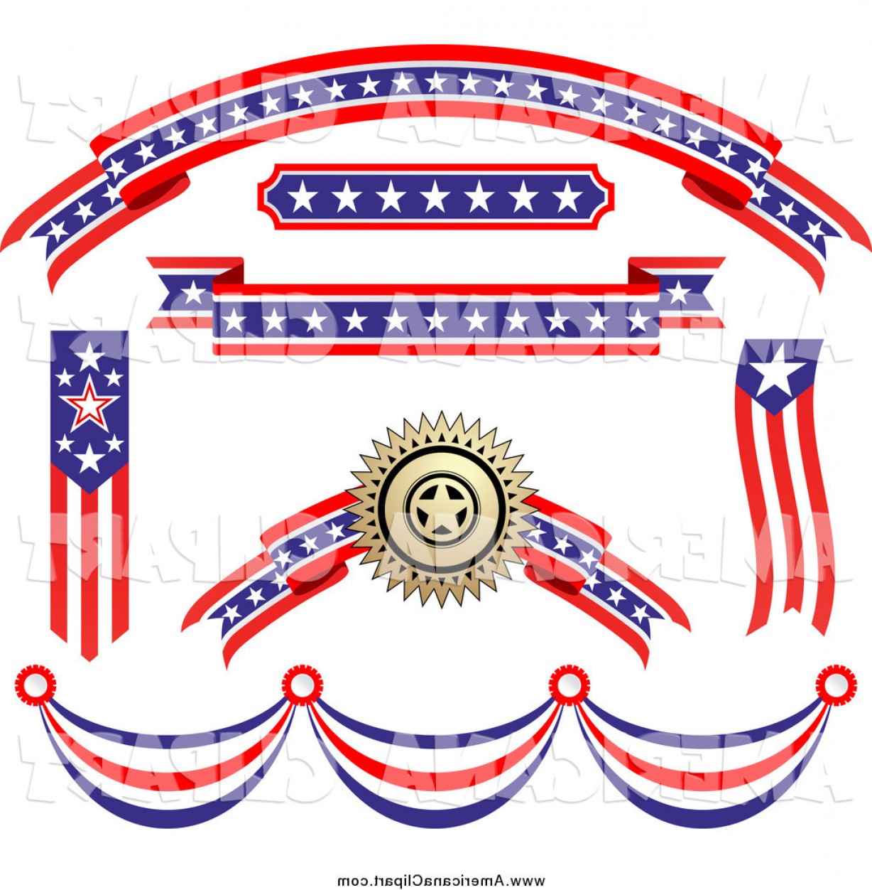 1228x1252 Americana Vector Clip Art Of Patriotic American Design Elements