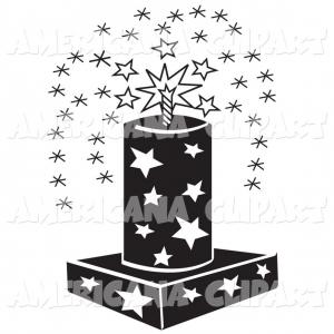 300x300 Americana Vector Clip Art Of A July Th Fireworks Fountain