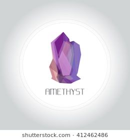 260x280 Amethyst Gem Logo In Low Lolygon Style Jewelry Vector