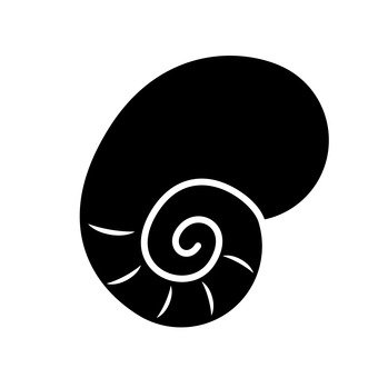 340x340 Free Silhouette Vector Ammonite