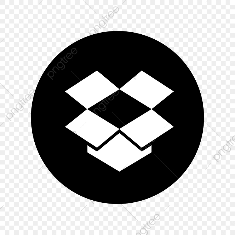 800x800 Dropbox Black White Icon, Dropbox, Drop, Box Png And Vector
