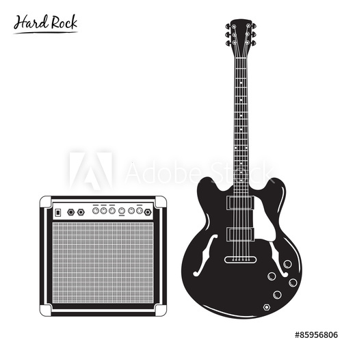 500x500 Electric Guitar And Combo Hard Rock