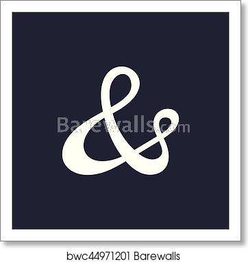 362x382 Ampersand Vector Illustration, Art Print Barewalls Posters