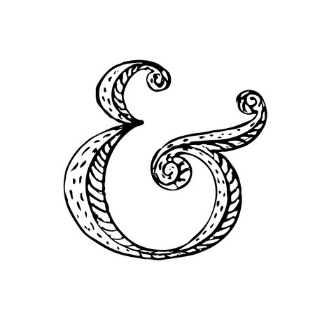450x450 Hand Lettering Ampersand Vector Illustration Royalty Free Vector