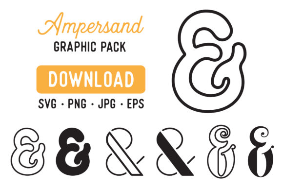 580x387 Ampersand Vector Cutfile Graphic Pack Graphic