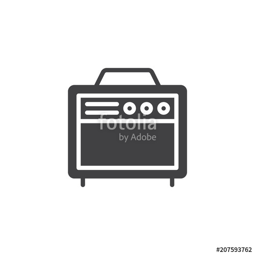 500x500 Amplifier Vector Icon Filled Flat Sign For Mobile Concept And Web