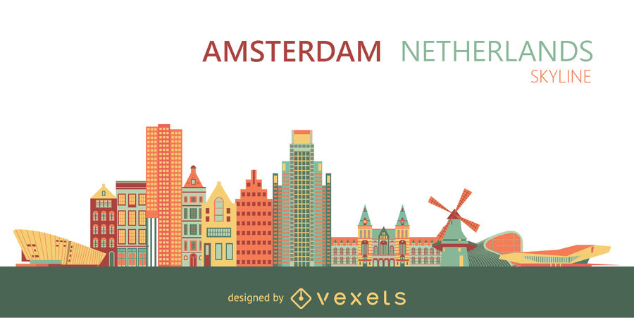 900x451 Amsterdam City Skyline