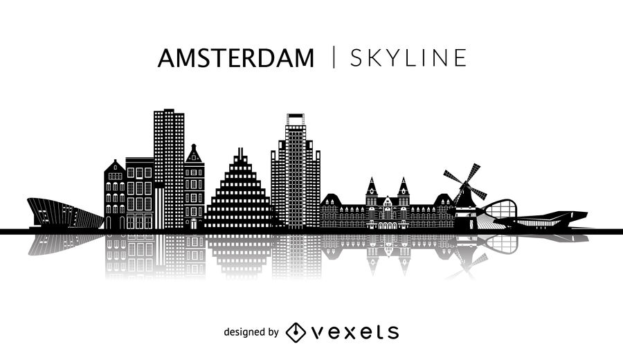 900x507 Amsterdam Silhouette Skyline