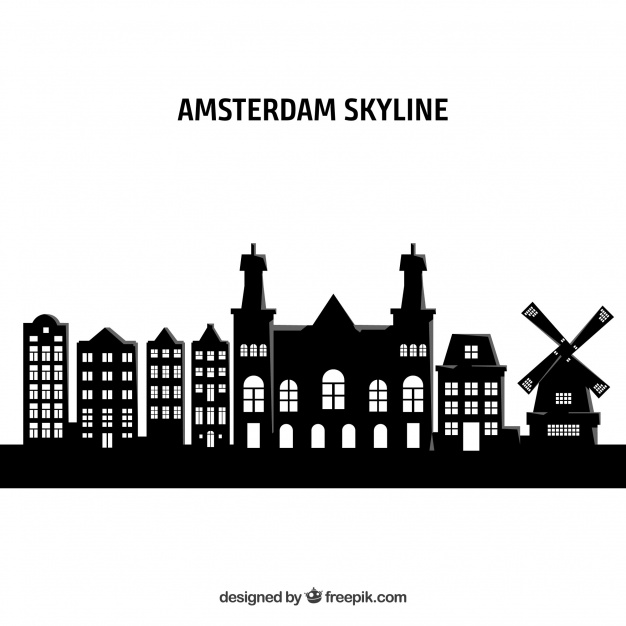 626x626 Skyline Of Amsterdam Vector Free Download
