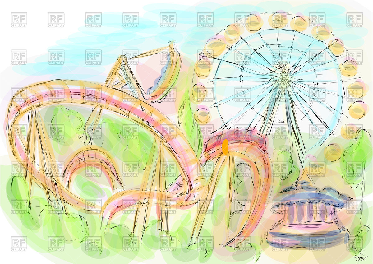 1200x849 Amusement Park Vector Image Of Architecture, Buildings Arkela