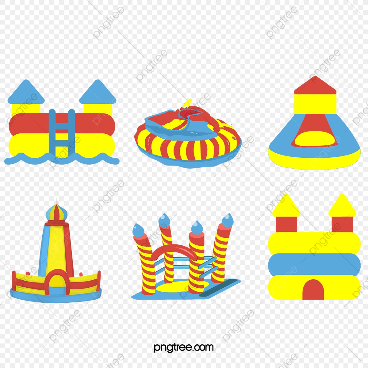 1200x1200 Warm Cute Childrens Inflatable Amusement Park Vector, Lovely