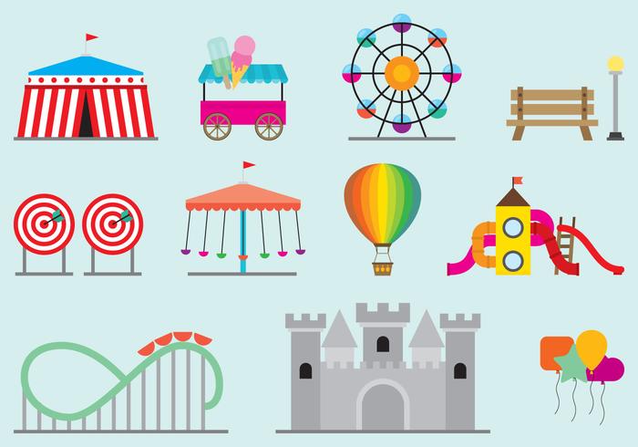700x490 Amusement Park Vectors