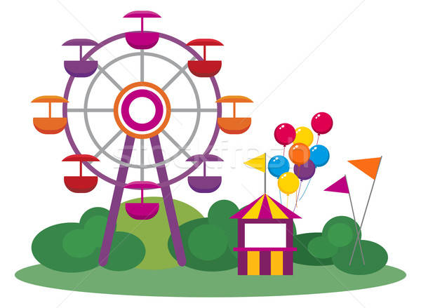 600x439 Amusement Park Vector Illustration Damla Ayzeren